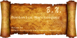 Bontovics Narcisszusz névjegykártya